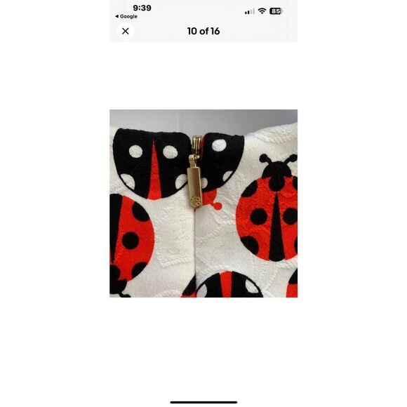 Trina Turk Dottey Ladybug Lady Bug Stretch Cotton Shift Dress Size 8 NWT - Picture 9 of 16